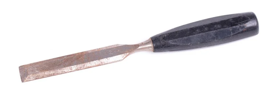 Plastic chisel isolated on white background Stock Photos