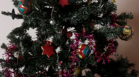Plastic Christmas tree Video stock 21224757