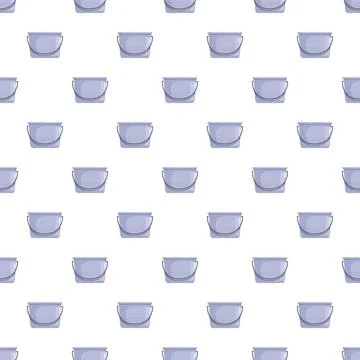 Plastic cleaning buckets displaying seamless repeat pattern Stock Illustration