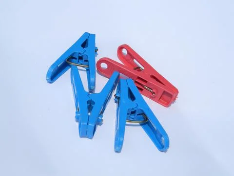 PLASTIC CLOTHES CLIP Stock Photos