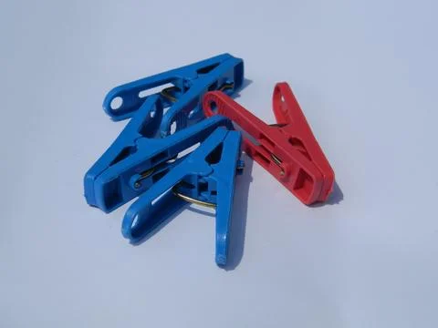 PLASTIC CLOTHES CLIP Stock Photos