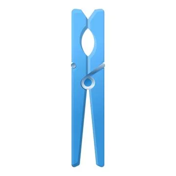 Plastic clothes pin icon, cartoon style イラスト素材