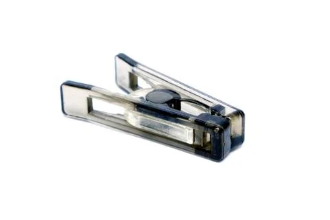 Plastic clothespin gray Foto stock