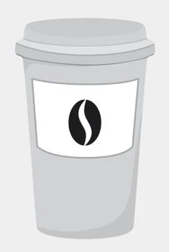 Plastic coffee cup with hot . Stock Illustration