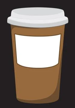 Plastic coffee cup with hot . Stock Illustration