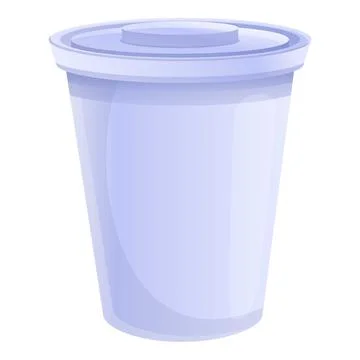 Plastic coffee cup icon, cartoon style Stock Illustration