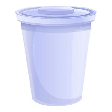 Plastic coffee cup icon, cartoon style Stock Illustration