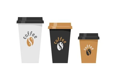 Plastic coffee cups Stock Illustration