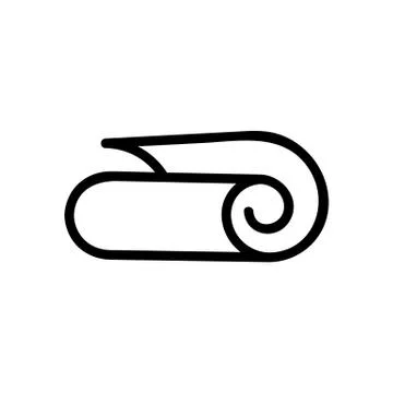 Plastic coil icon vector outline illustration Stock Illustration
