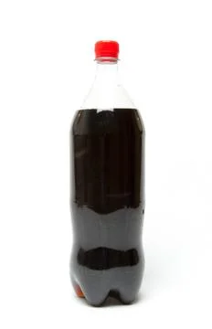Plastic cola bottle on a white background Stock Photos