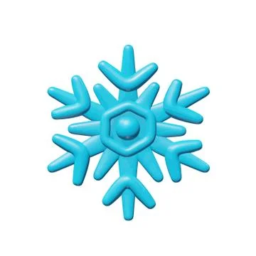 Plastic cold snowflake model, season vector design Stock Illustration