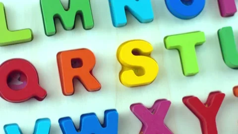 Plastic color numbers Stock Footage 134435298