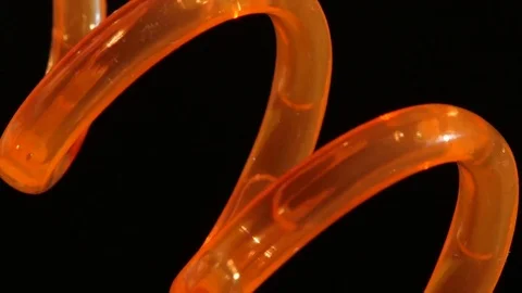 Plastic colored straws, cocktail bubbles. close-up Stock Footage 81390042