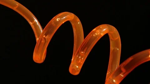 Plastic colored straws, cocktail bubbles. close-up Stock Footage 81392123