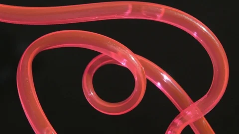 Plastic colored straws, cocktail bubbles. close-up Stock Footage 81393092