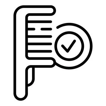 Plastic comb icon outline vector. Salon hair Stock Illustration