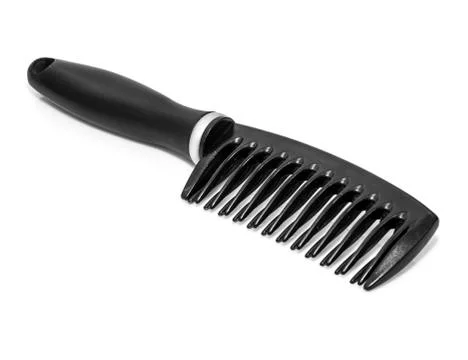 Plastic comb on a white background Stock Photos