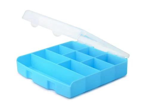Plastic compartment box Stock Photos
