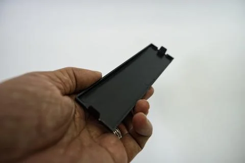Plastic computer case drive bay cover Stock Photos