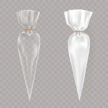 Plastic cone packets realistic vector Stock Illustration