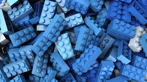 Plastic construction blocks animation Stock Footage 188607073