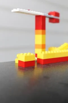 Plastic construction crane Stock Photos