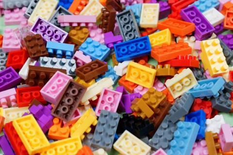 Plastic construction toys. Stock Photos