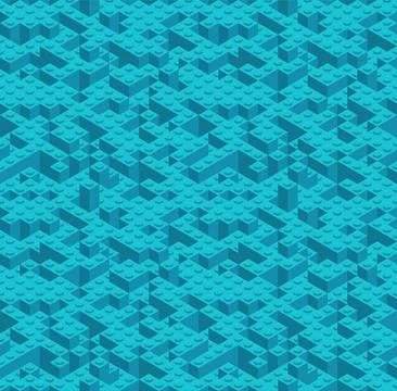 Plastic constructor game seamless pattern. Vector toy brick texture backgroun Illustrazione stock