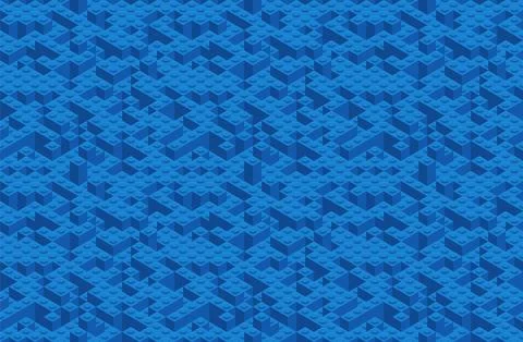 Plastic constructor game seamless pattern. Vector toy brick texture backgroun Illustrazione stock