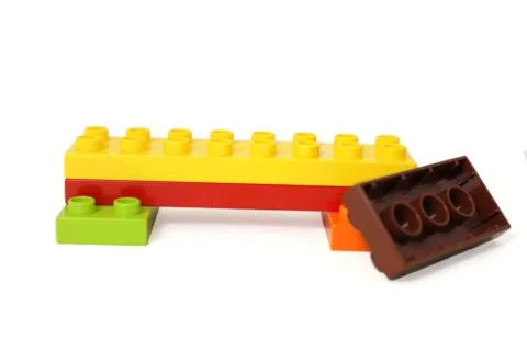 Plastic construntion blocks Stock Photos