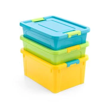 Plastic container box isolated Stock Photos