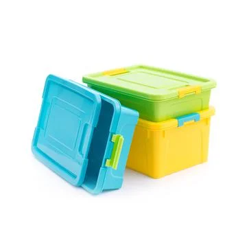 Plastic container box isolated Stock Photos
