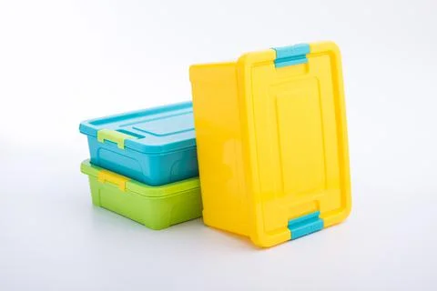 Plastic container box isolated Stock Photos