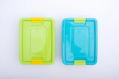 Plastic container box isolated Stock Photos