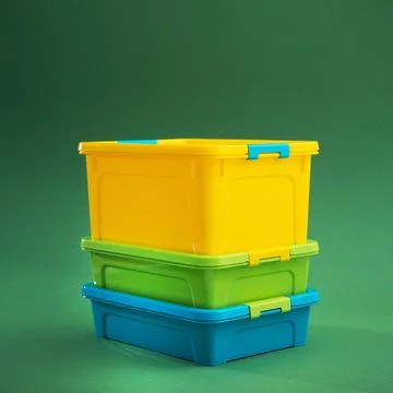 Plastic container box Stock Photos
