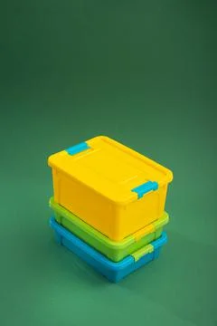 Plastic container box Stock Photos