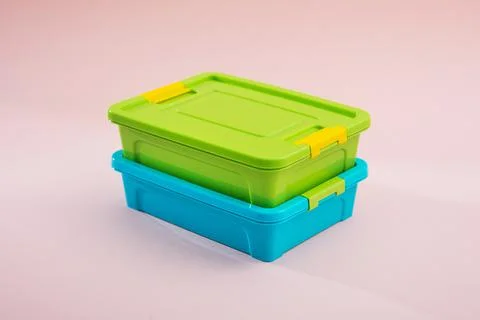 Plastic container box Stock Photos