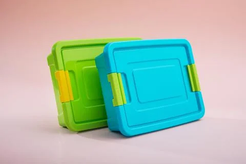 Plastic container box Stock Photos