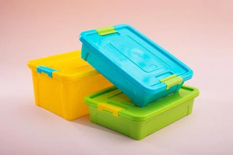 Plastic container box Stock Photos