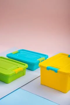 Plastic container box Stock Photos
