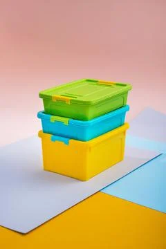 Plastic container box Stock Photos