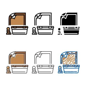 Plastic container clean color icon vector Stock Illustration