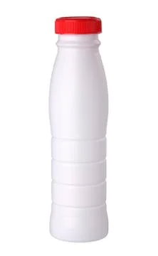 Plastic container for drinking yogurt Stock Photos