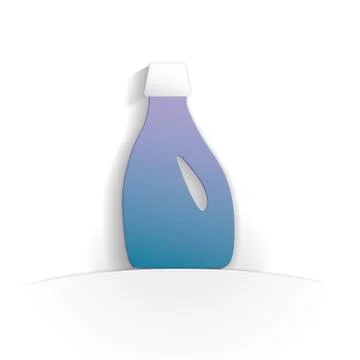 Plastic container icon paper Stock Illustration