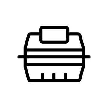 Plastic container icon vector. Isolated contour symbol illustration Stock Illustration