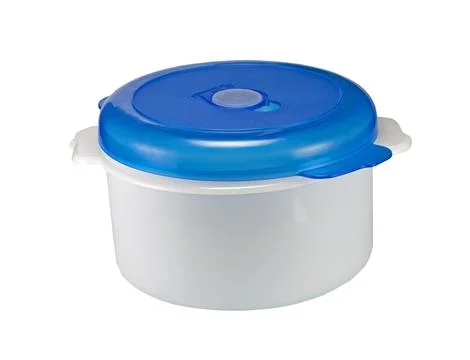 Plastic container isolated on white Stock Photos