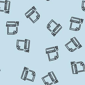 Plastic container line seamless pattern 库存插图