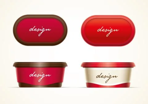 Plastic container mock up Stockillustratie