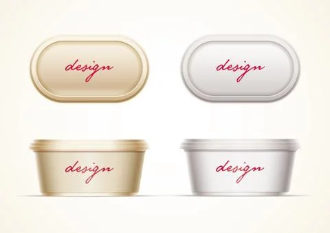 Plastic container mock up Stockillustratie