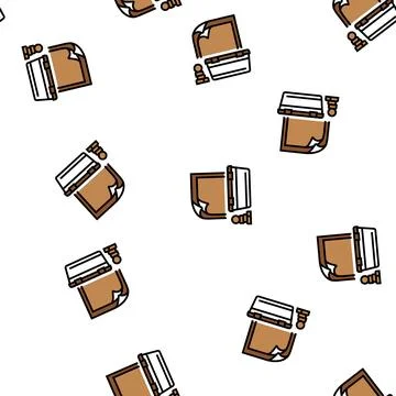 Plastic container vector seamless pattern Stock Illustration